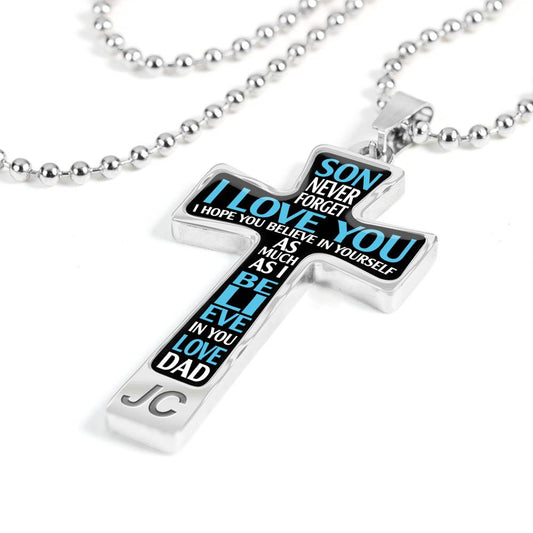 SON DAD - BELIEVE IN YOURSELF - CROSS NECKLACE