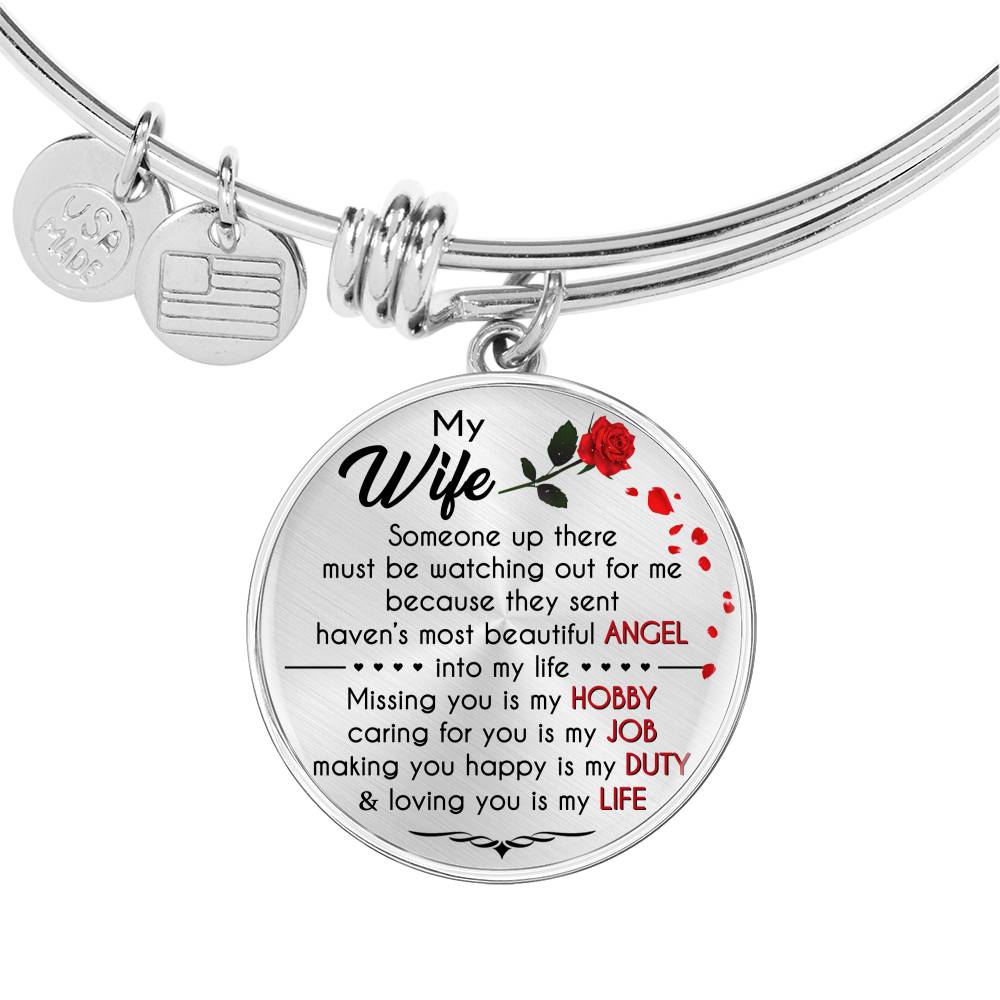 MY WIFE - BEAUTIFUL ANGEL - NECKLACE & BANGLE