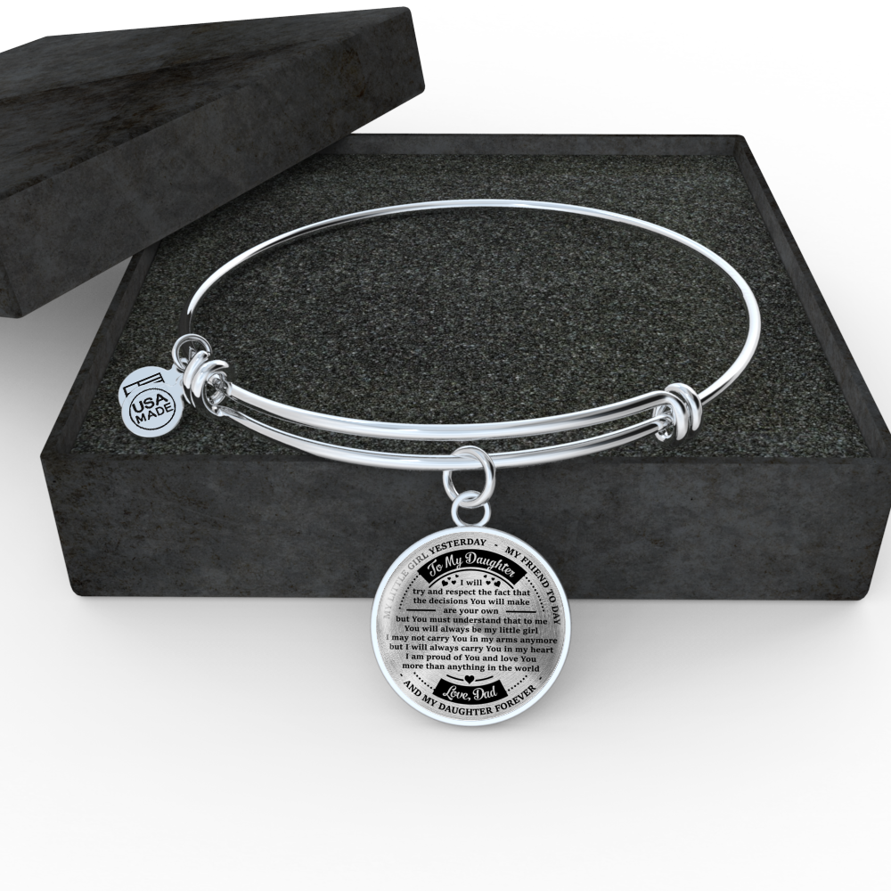 TO MY DAUGHTER - NECKLACE & BANGLE - SILVER VERSION
