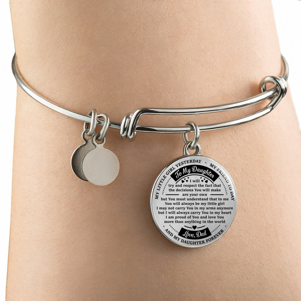 TO MY DAUGHTER - NECKLACE & BANGLE - SILVER VERSION