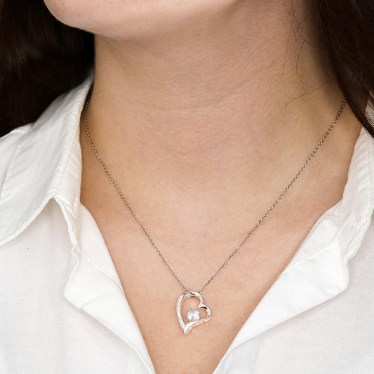 TO MY WIFE - YOU ARE MY GREATEST SUPPORT - FOREVER LOVE HEART NECKLACE