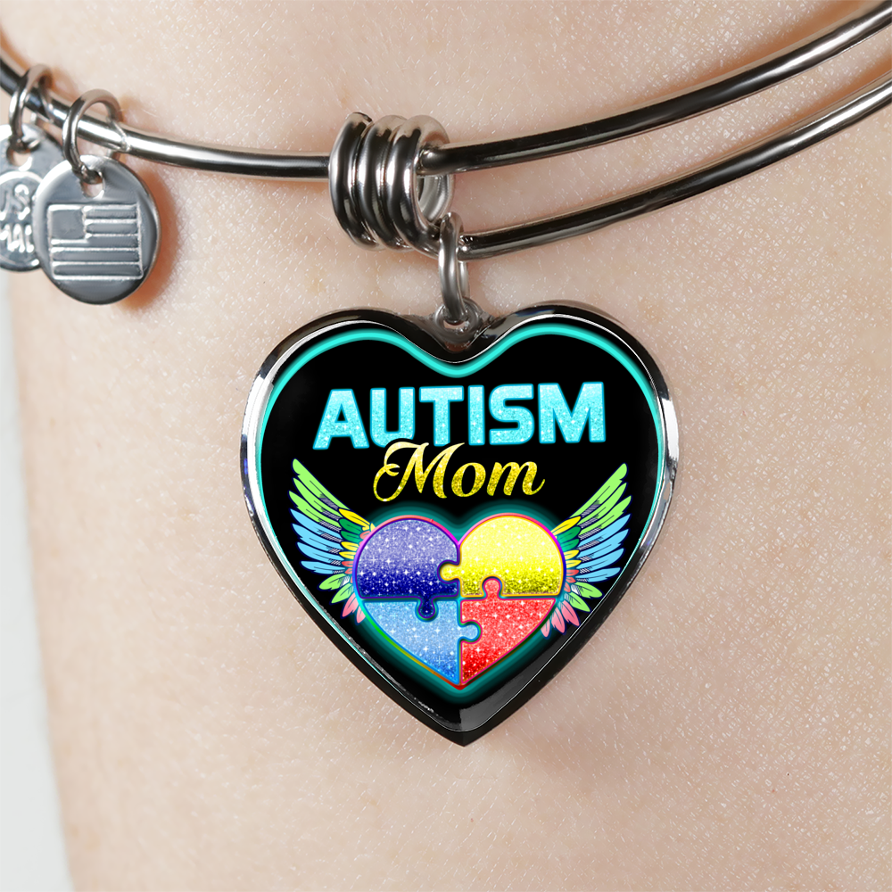 FOR AUTISM MOMS - SILVER VERSION - NECKLACE & BANGLE