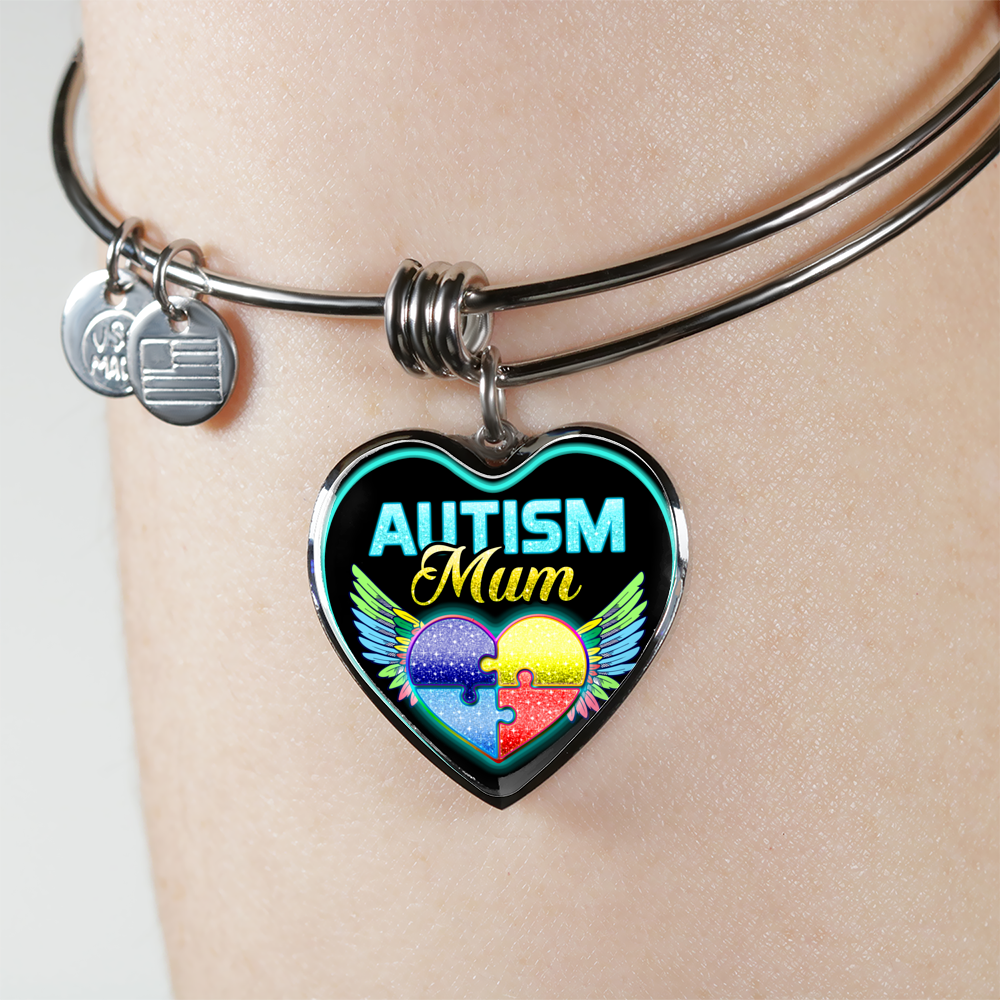 AUTISM MUM - SILVER VERSION - NECKLACE & BANGLE