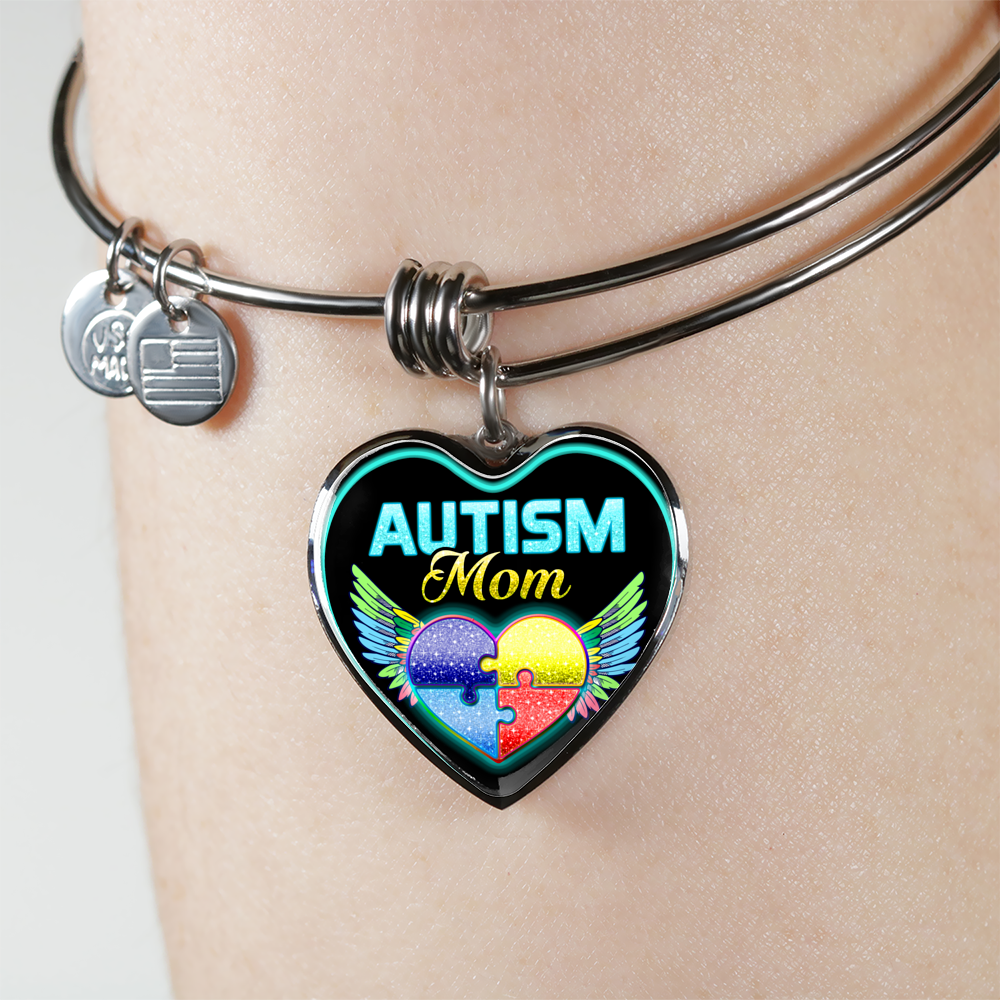 FOR AUTISM MOMS - SILVER VERSION - NECKLACE & BANGLE