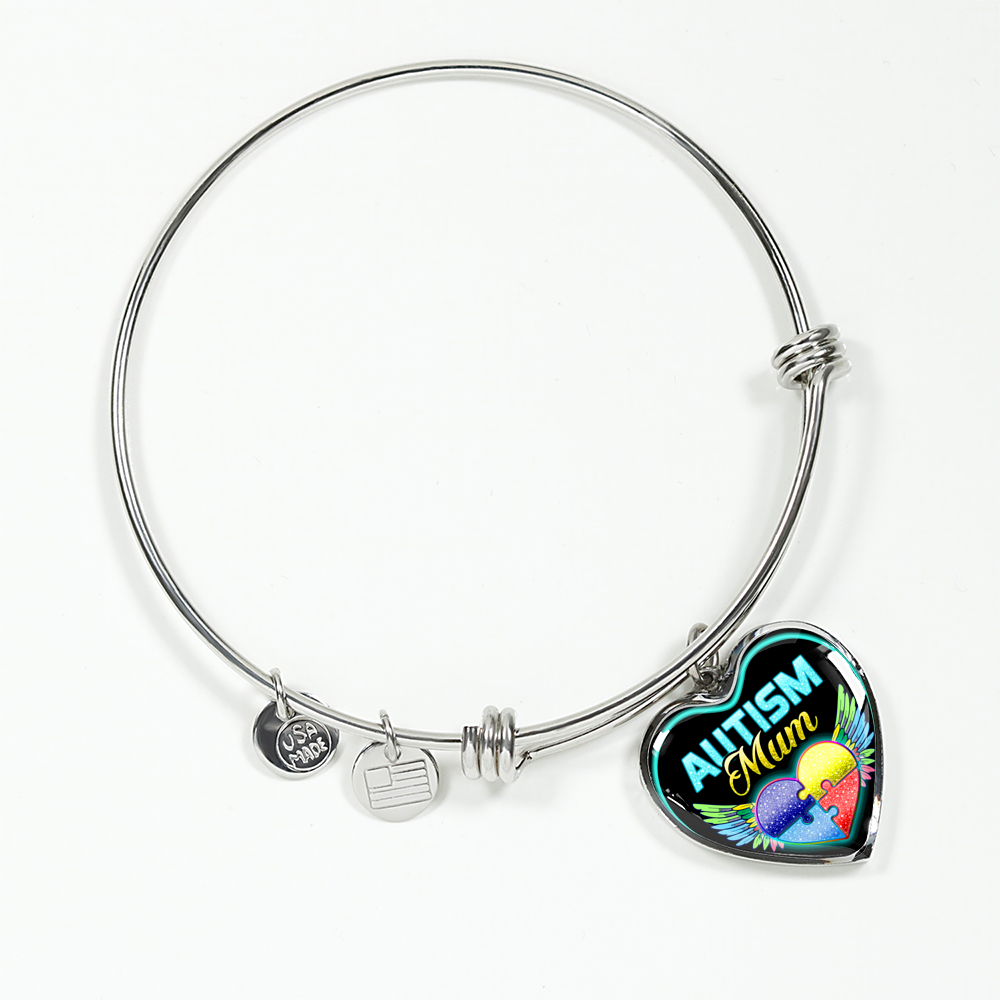 AUTISM MUM - SILVER VERSION - NECKLACE & BANGLE