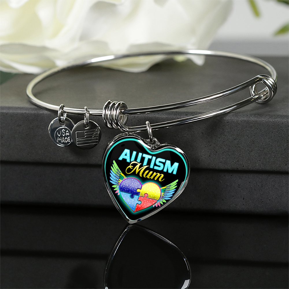AUTISM MUM - SILVER VERSION - NECKLACE & BANGLE