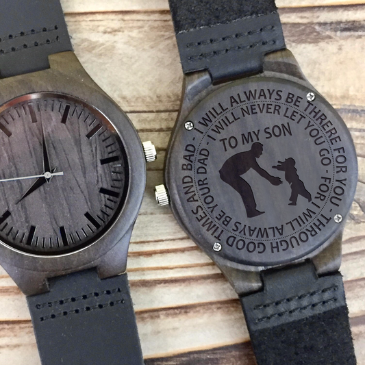 SON DAD - I WILL - WOOD WATCH