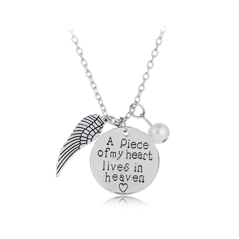 A Piece of My Heart Lives In Heaven Necklace