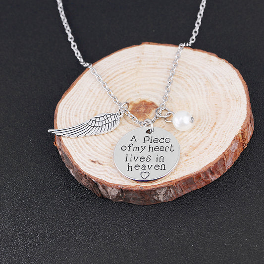 A Piece of My Heart Lives In Heaven Necklace
